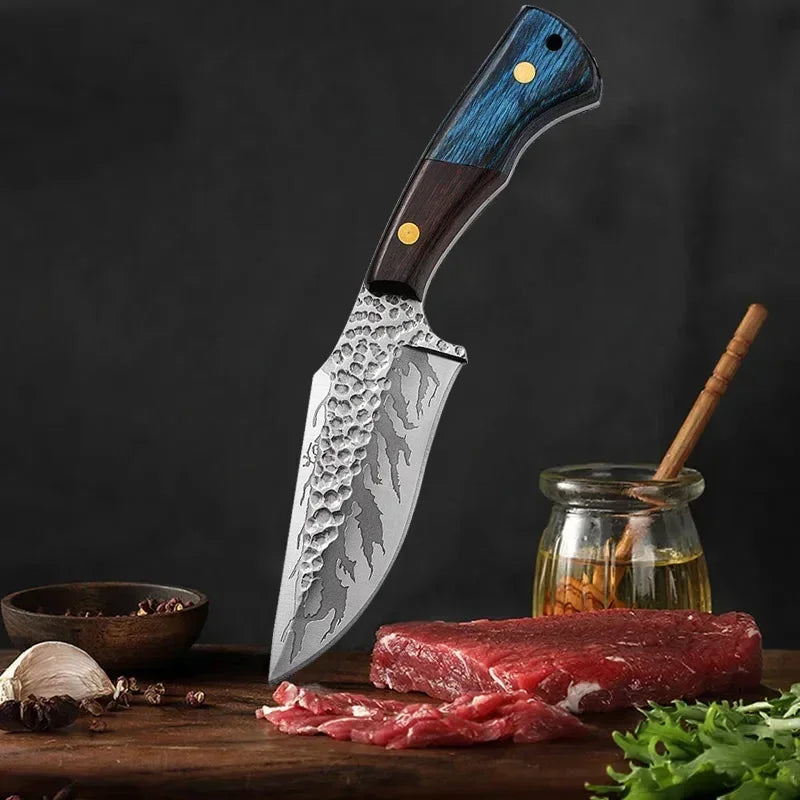 Kitchen Knife Stainless Steel Chef Knife Meat Cleaver Butcher Knife Forged Knife Boning Knife Barbecue Meat Cooking Knife