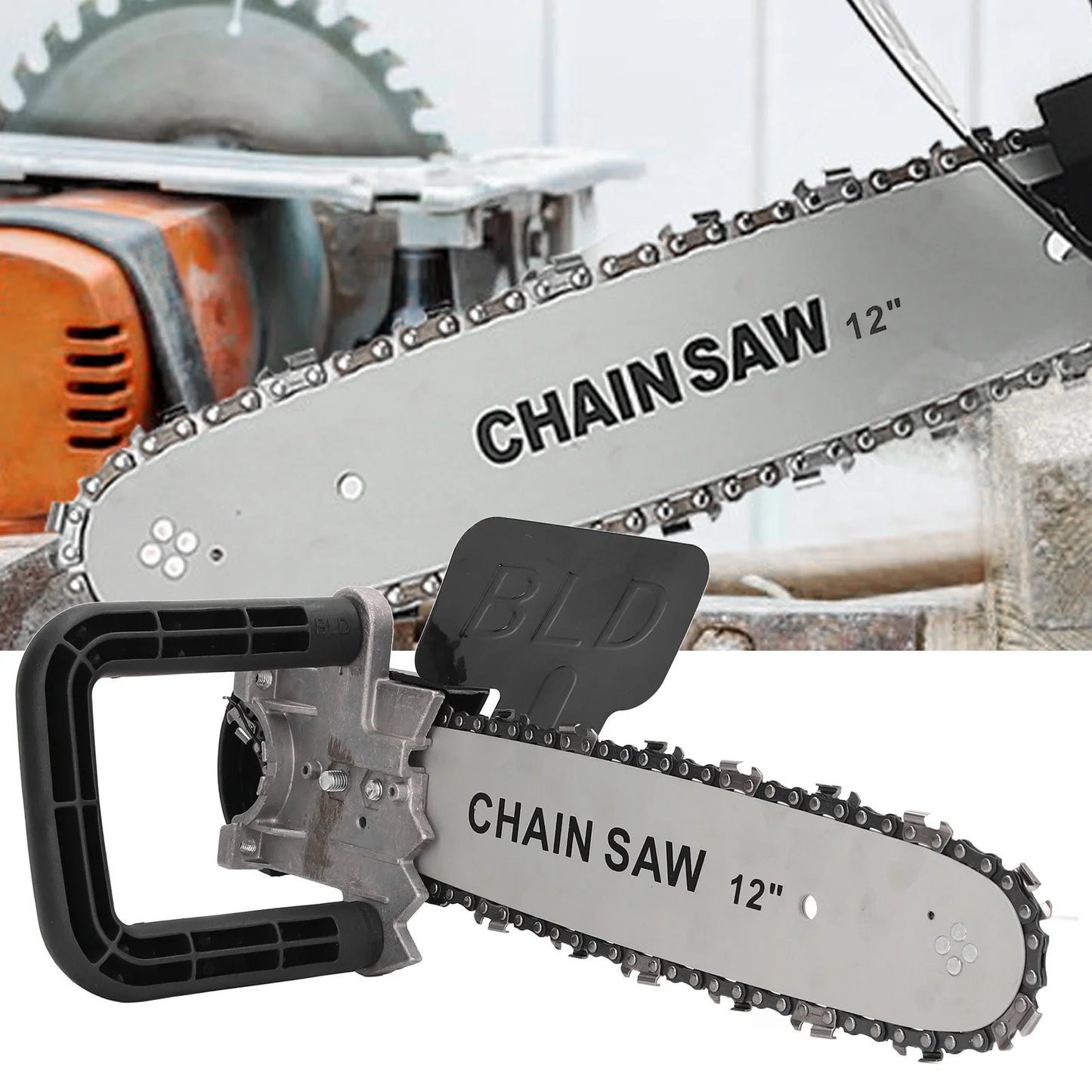 Chainsaw Converter Set High Carbon Steel Electric Bracket for Angle Grinder Woodworking Tool