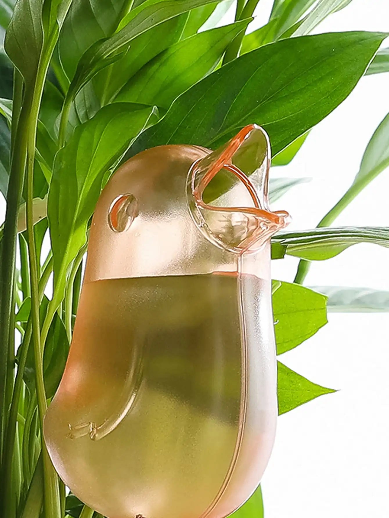 High quality hand blown bird shaped plastic plant self watering system.