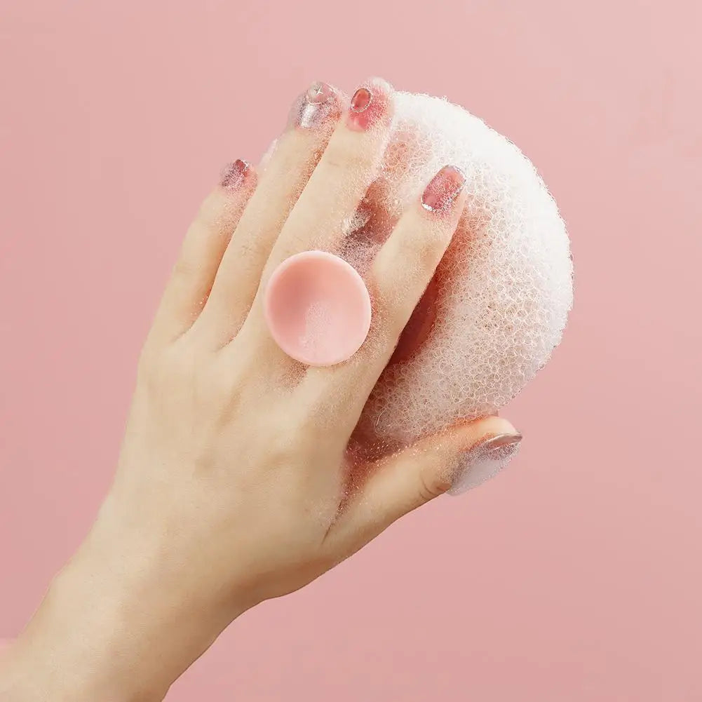 Round Sunflower Shower Ball Super Soft Massage Bath Ball with Suction Cup Brush Bath Towel Mud Sponge Bathroom Accessories