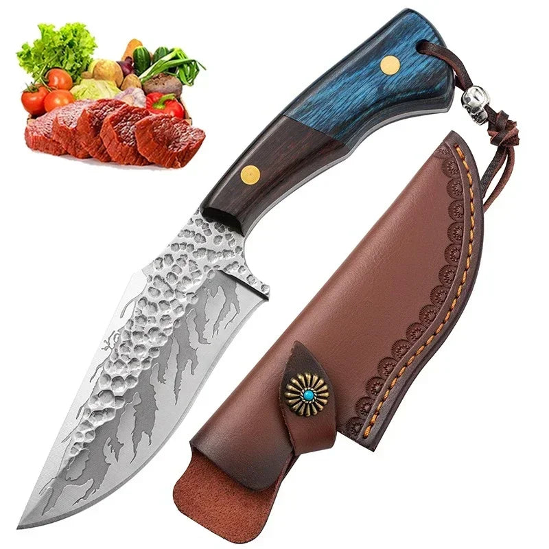 Kitchen Knife Stainless Steel Chef Knife Meat Cleaver Butcher Knife Forged Knife Boning Knife Barbecue Meat Cooking Knife