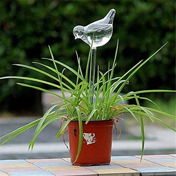 Garden Plant Watering Device Glass Flowers Water Feeder Automatic Self Watering Devices Bird Star Mushroom Design Plant Waterer