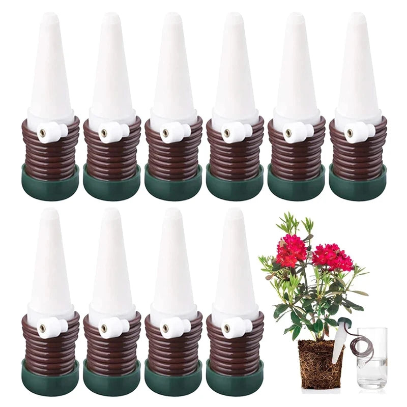 8Pcs Ceramic Self Watering Spikes Automatic Plant Drip Irrigation Watering Stakes For Indoor Plant Waterer Drip Watering System