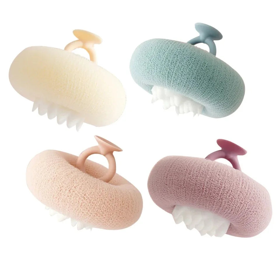 Sunflower Bath Ball Super Soft Bath Ball With Suction Cup Soft Sponge Multifunctional Exfoliate Gentle Home Bathing Accessories