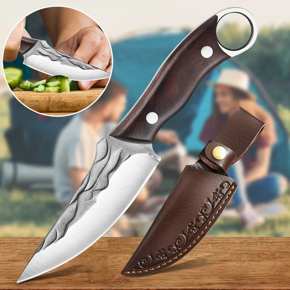 Hand Forged Stainless Steel Kitchen Knives Sharp Boning Knife Fruit Paring Utility Chef Slicing Bread Knife Kitchen Accessories