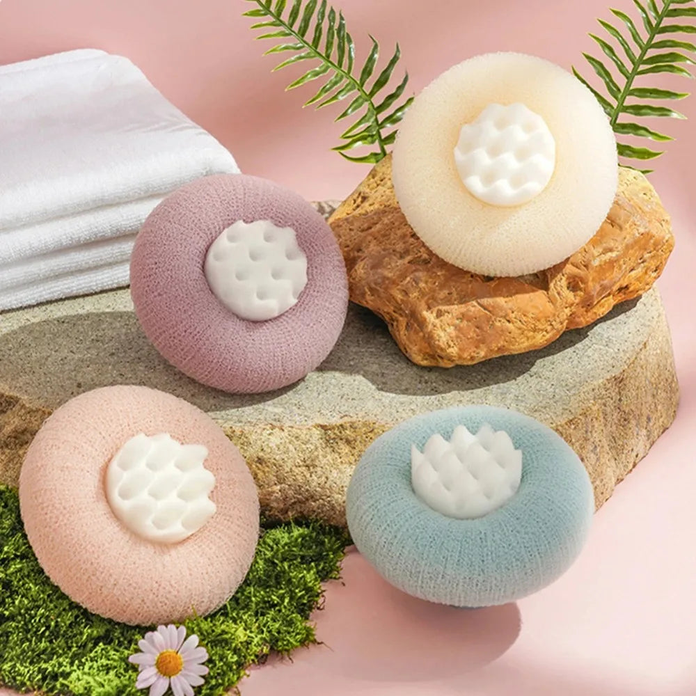 Sunflower Bath Ball Super Soft Bath Ball With Suction Cup Soft Sponge Multifunctional Exfoliate Gentle Home Bathing Accessories