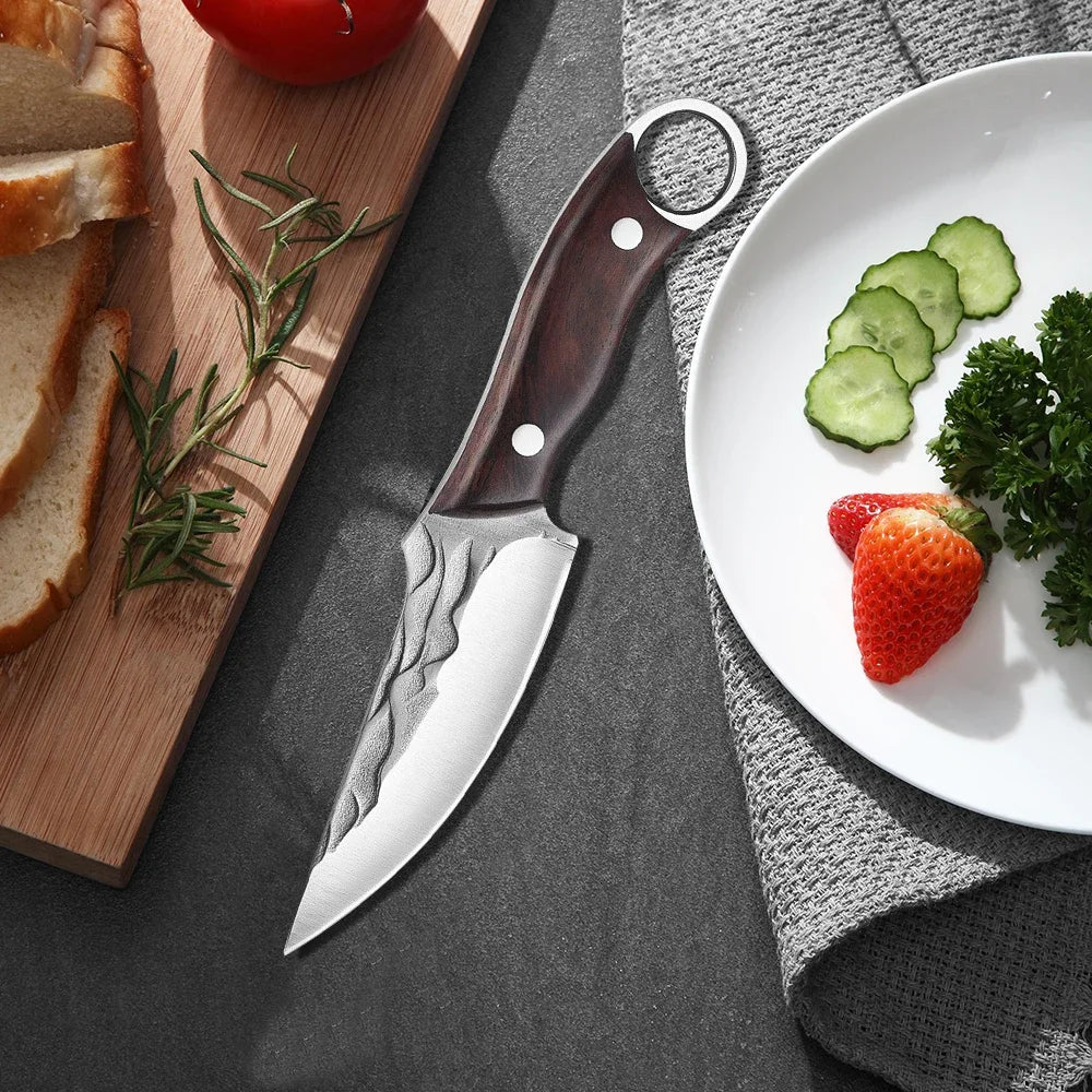 Hand Forged Stainless Steel Kitchen Knives Sharp Boning Knife Fruit Paring Utility Chef Slicing Bread Knife Kitchen Accessories