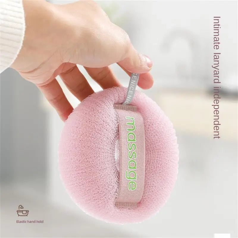 Woven Breathable Mesh Exfoliating Bath Ball with Elastic Strap 1~4PCS