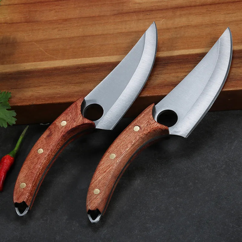 Hammered Forged Kitchen Knives Stainless Steel Butcher Boning Knife Sharp Household Meat Cleaver Vegetable Slicing Knife