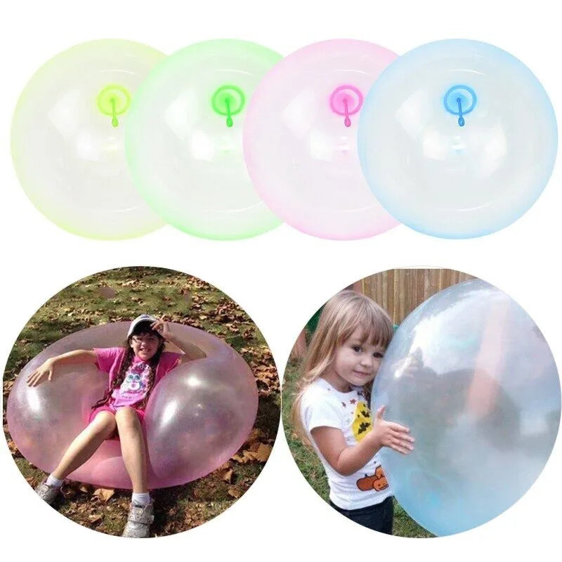 Bubble Ball Reusable Children Outdoor Soft Inflatable Giant Elastic Water-filled Ball Balloon Toy for Beach Fun Party Game Gifts