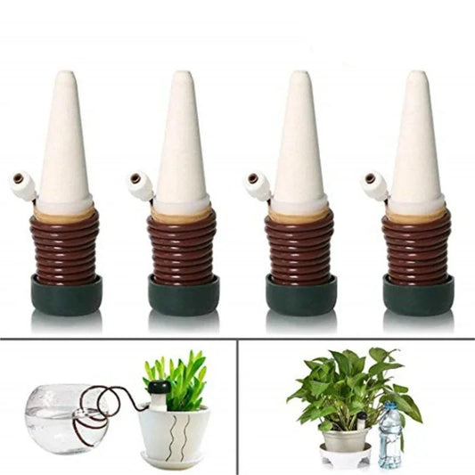 8Pcs Ceramic Self Watering Spikes Automatic Plant Drip Irrigation Watering Stakes For Indoor Plant Waterer Drip Watering System