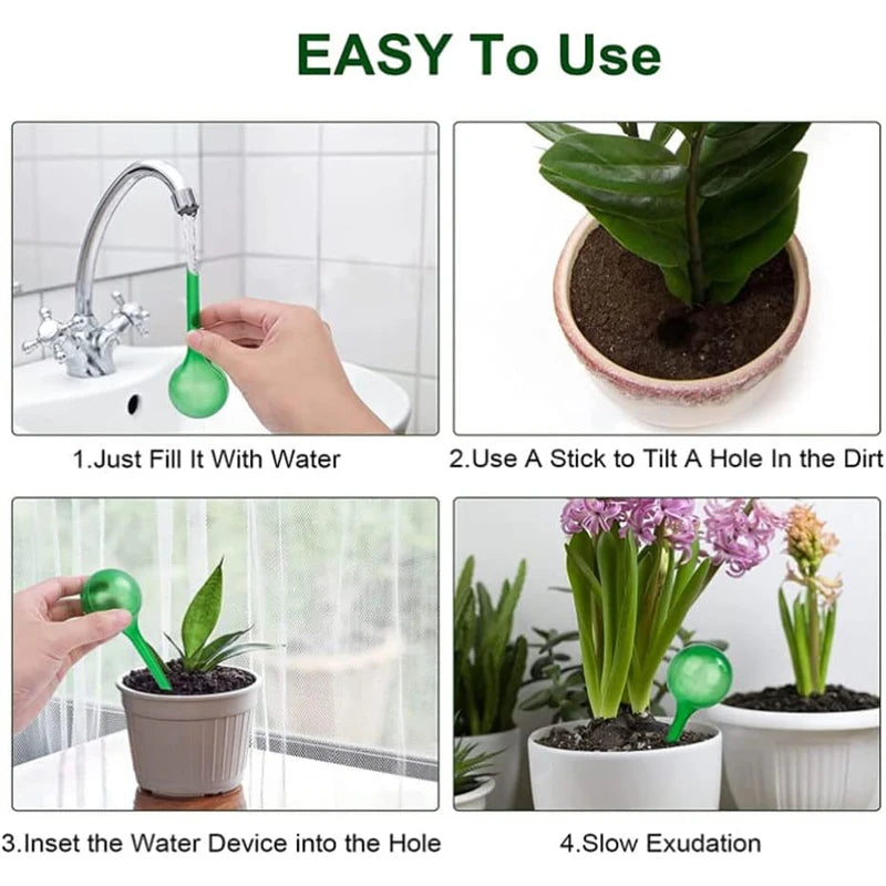 5Pcs Automatic Plant Self Watering Water Feeder Plastic Ball Indoor Outdoor Flowers Water Cans Flowerpot Drip Irrigation Device