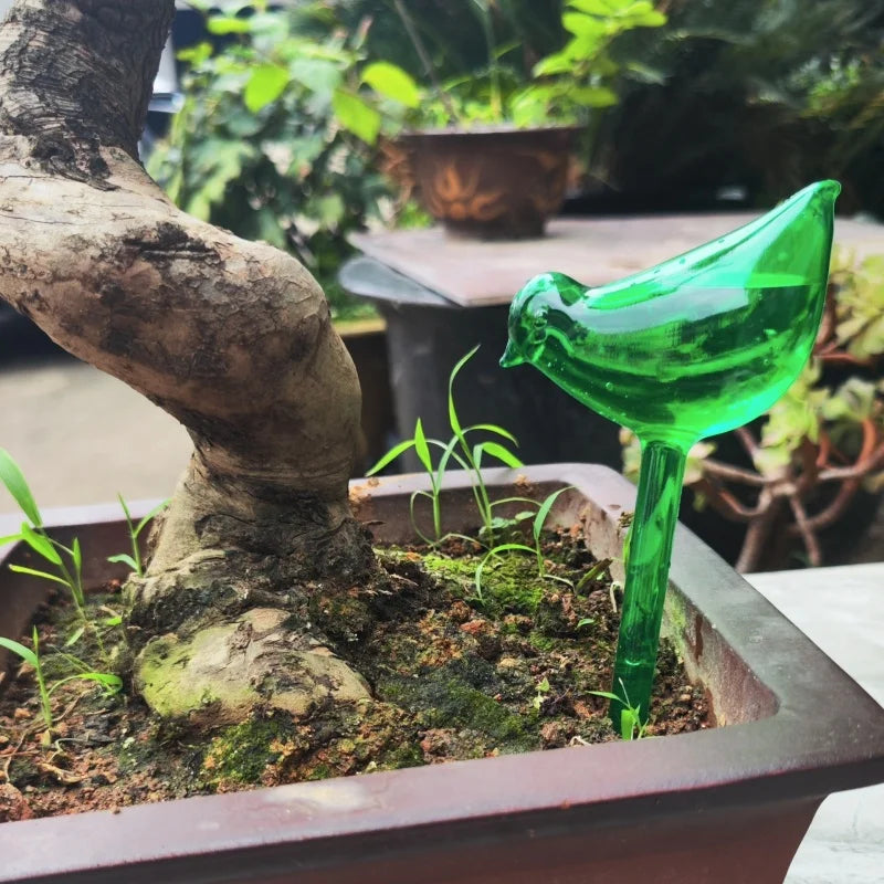 Automatic Plant Watering Bulbs Self Watering Ball/Bird Shape Water Device Drip Irrigation System for Home Garden Flower Plants