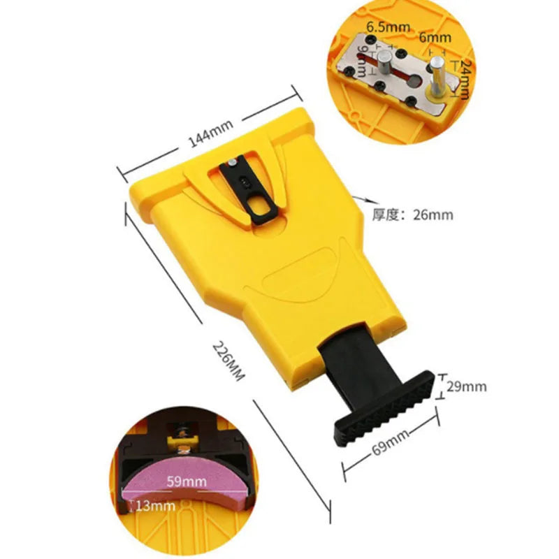 Portable Chainsaw Teeth Sharpener Portable Sharpen Chain Saw Bar-Mount Fast Grinding Sharpening Chainsaw Chain Woodworking Tools