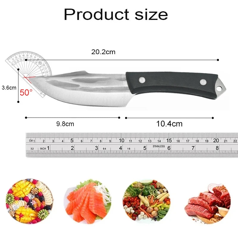 Professional Chef Knives Kitchen Boning Knife Stainless Steel Outdoor Hand Forged Knife Slicing Fishing Butcher Meat Cleaver