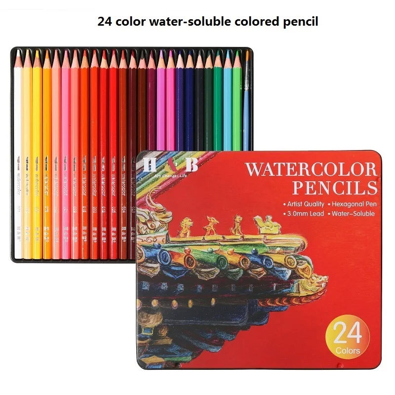 H&B Colored Pencils Set for Adult Coloring Books 24/72/120/180pcs Nontoxic Art Craft Supplies Ideal for Drawing Blending Shading