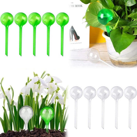 5Pcs Automatic Plant Self Watering Water Feeder Plastic Ball Indoor Outdoor Flowers Water Cans Flowerpot Drip Irrigation Device