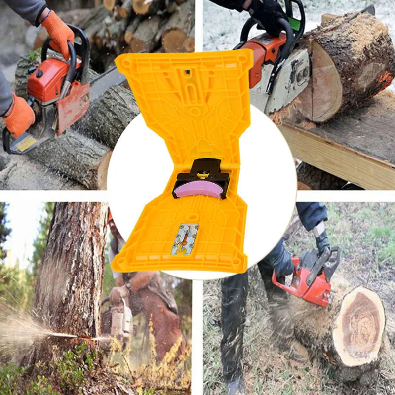 Portable Chainsaw Teeth Sharpener Portable Sharpen Chain Saw Bar-Mount Fast Grinding Sharpening Chainsaw Chain Woodworking Tools