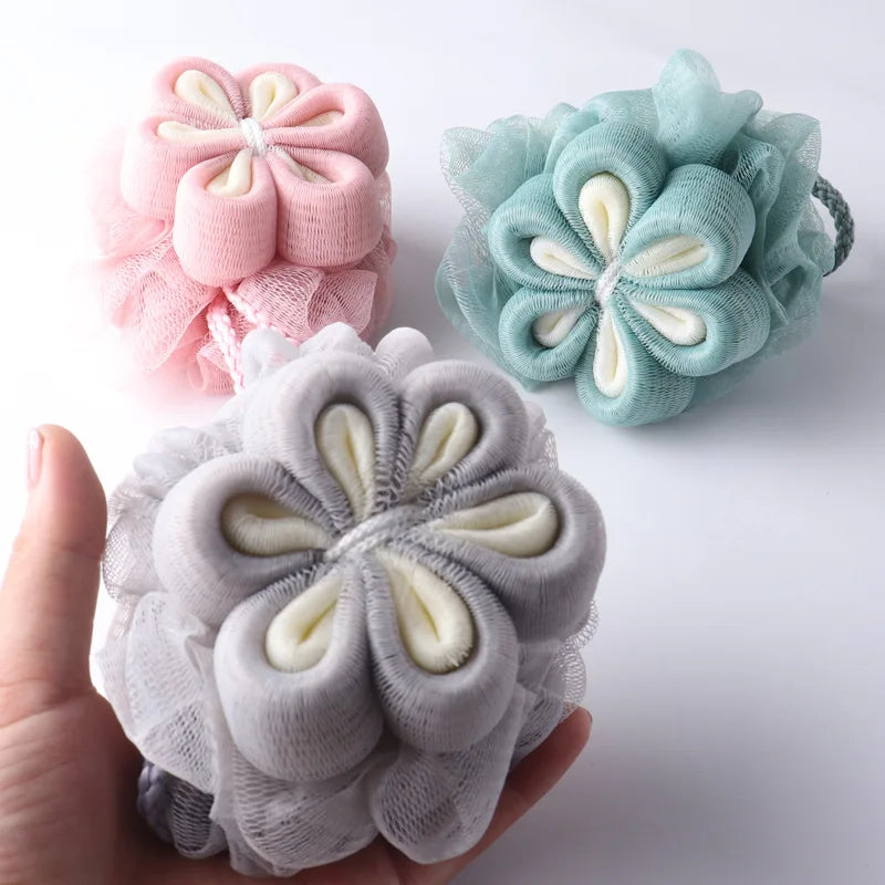 New Loofah Soft Plum Bath Ball Bath Foaming Sponge Universal Bath Sponge Pe Net Bath Flower