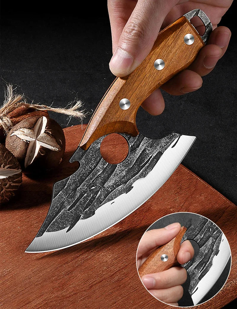 Boning Knives Meat Cleaver Hand Forged Kitchen Knife Wooden Handle Butcher Knife Stainless Steel Cooking Knife Kitchen Gadgets