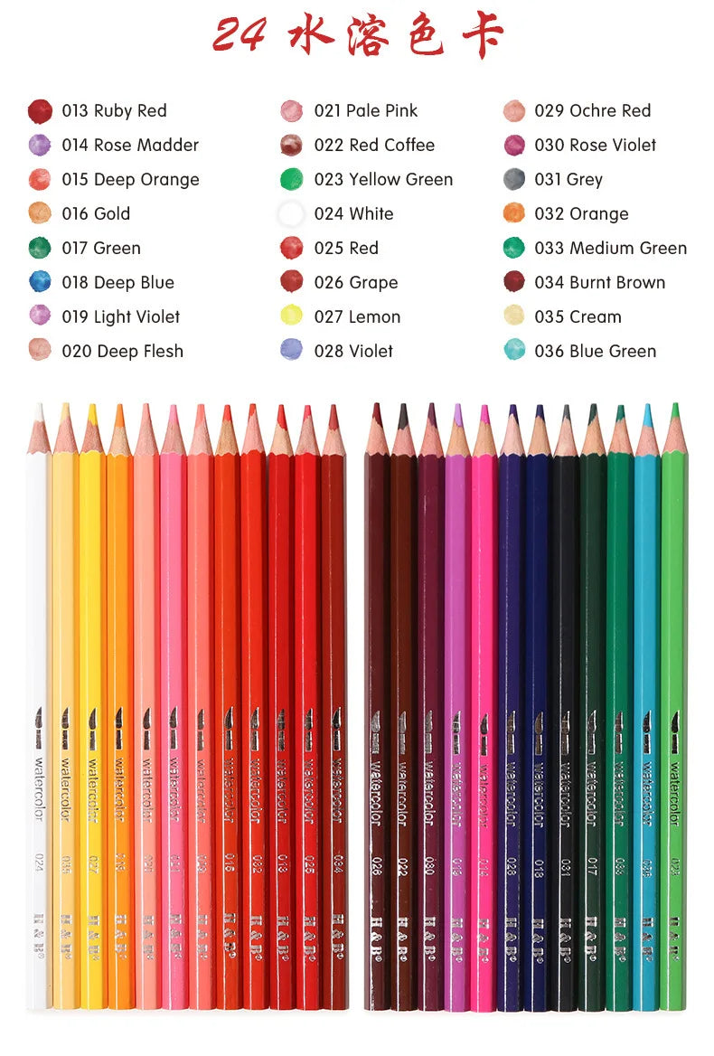 H&B Colored Pencils Set for Adult Coloring Books 24/72/120/180pcs Nontoxic Art Craft Supplies Ideal for Drawing Blending Shading