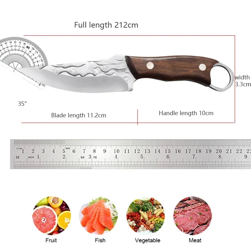 Srainless Steel Kitchen Knives Boning Knife Chef Knife Handmade Forged Knife for Cooking Meat Cleaver Boing Knife Barbecue Tools