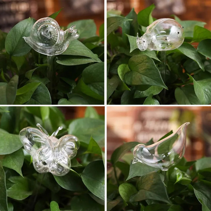 Automatic Plant  Watering Device Animal Shape Self Watering Ball Clear Glass Aqua Bulbs Flowerpot Drip Irrigation Device