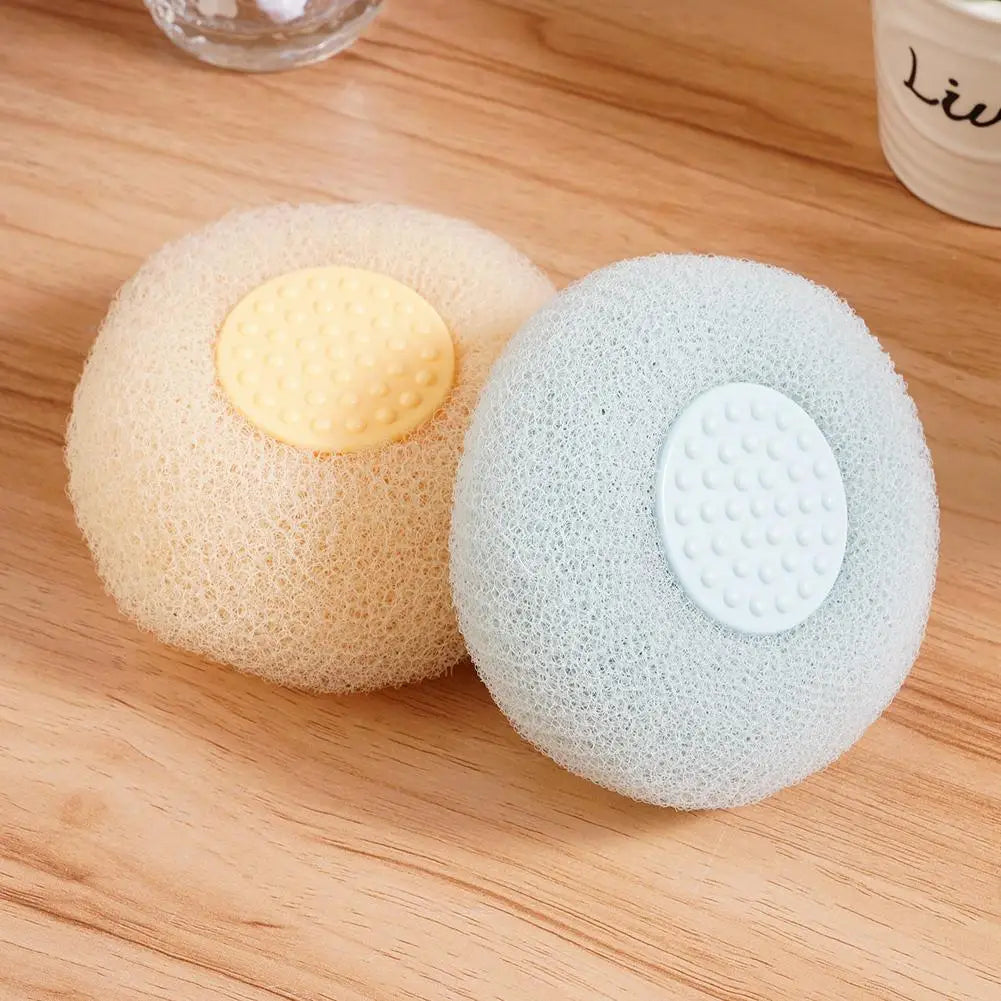 Round Sunflower Shower Ball Super Soft Massage Bath Ball with Suction Cup Brush Bath Towel Mud Sponge Bathroom Accessories