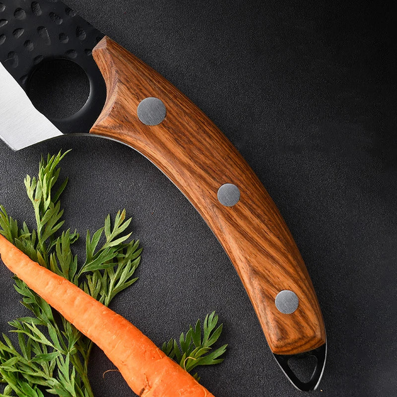 Hammered Forged Kitchen Knives Stainless Steel Butcher Boning Knife Sharp Household Meat Cleaver Vegetable Slicing Knife