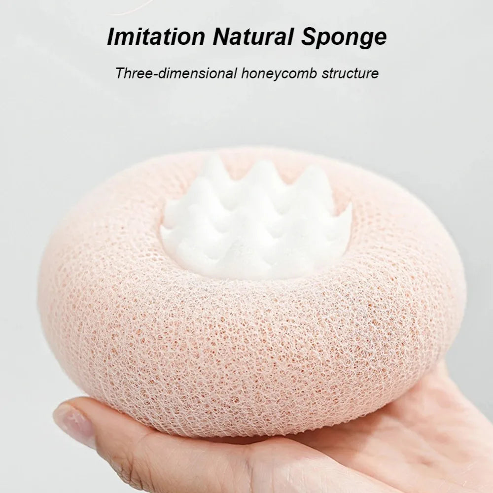 Sunflower Bath Ball Super Soft Bath Ball With Suction Cup Soft Sponge Multifunctional Exfoliate Gentle Home Bathing Accessories