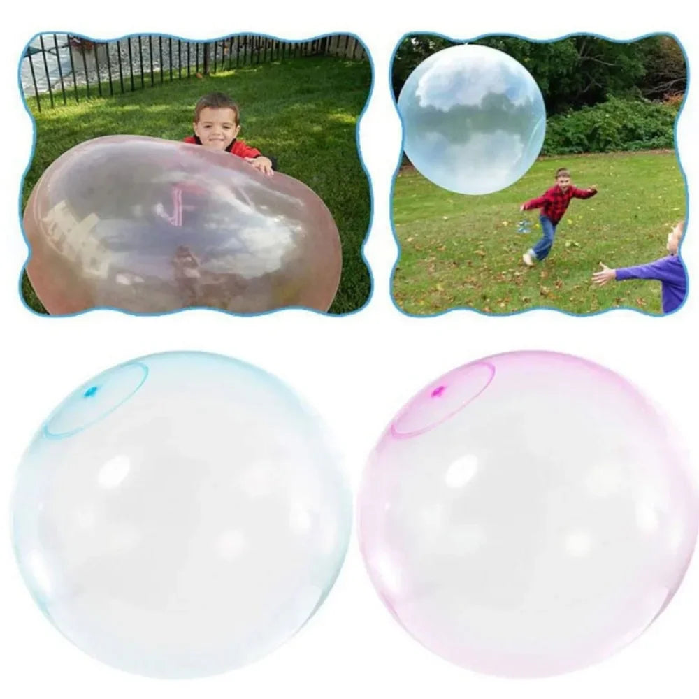 Bubble Ball Reusable Children Outdoor Soft Inflatable Giant Elastic Water-filled Ball Balloon Toy for Beach Fun Party Game Gifts