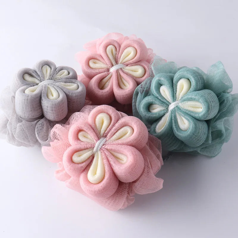 New Loofah Soft Plum Bath Ball Bath Foaming Sponge Universal Bath Sponge Pe Net Bath Flower