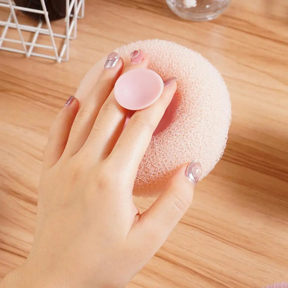 Round Sunflower Shower Ball Super Soft Massage Bath Ball with Suction Cup Brush Bath Towel Mud Sponge Bathroom Accessories