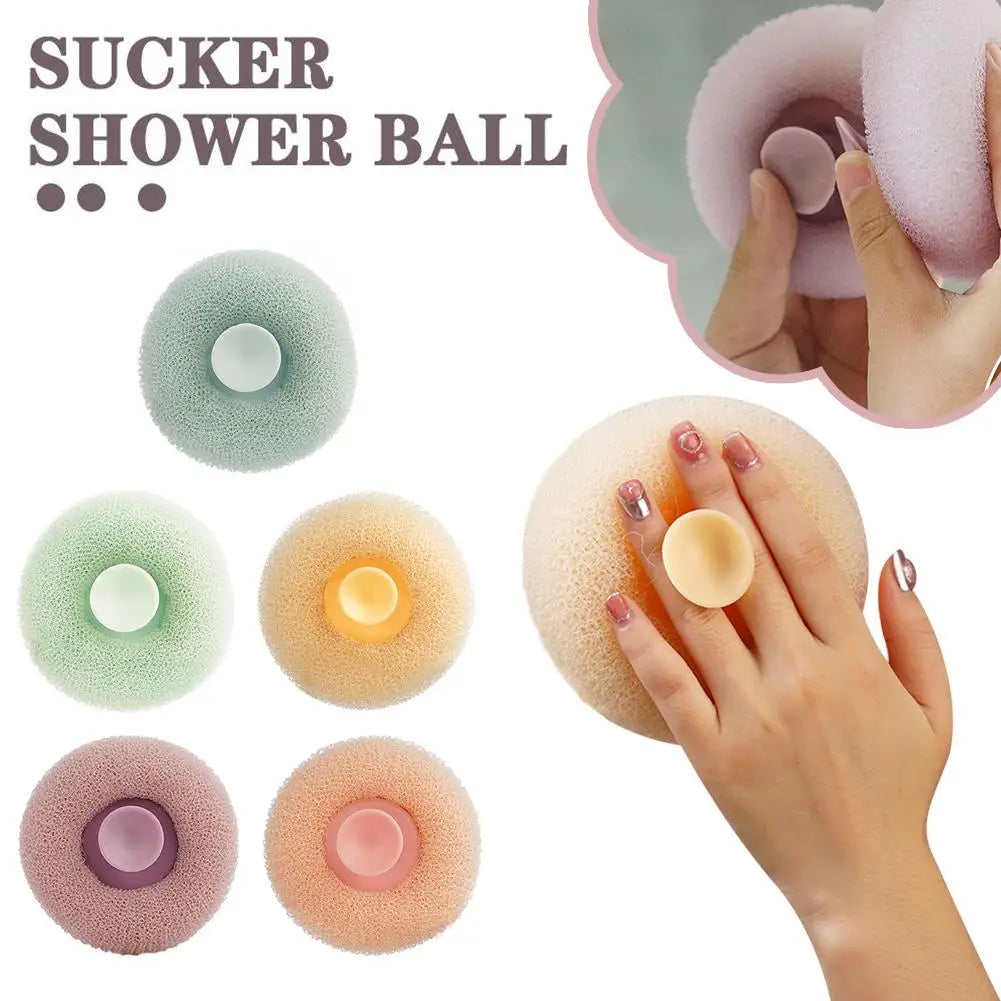 Round Sunflower Shower Ball Super Soft Massage Bath Ball with Suction Cup Brush Bath Towel Mud Sponge Bathroom Accessories