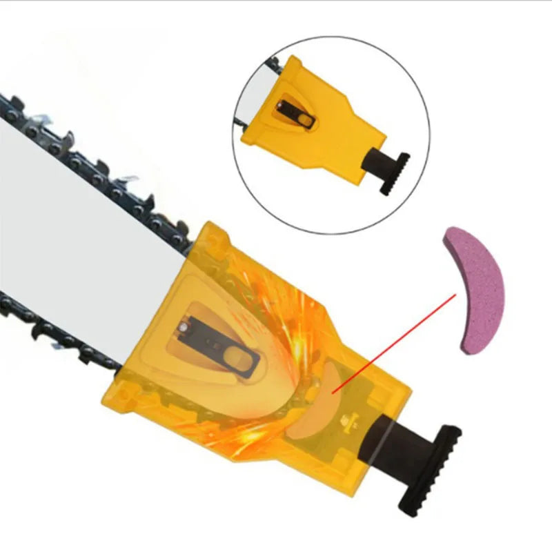 Portable Chainsaw Teeth Sharpener Portable Sharpen Chain Saw Bar-Mount Fast Grinding Sharpening Chainsaw Chain Woodworking Tools