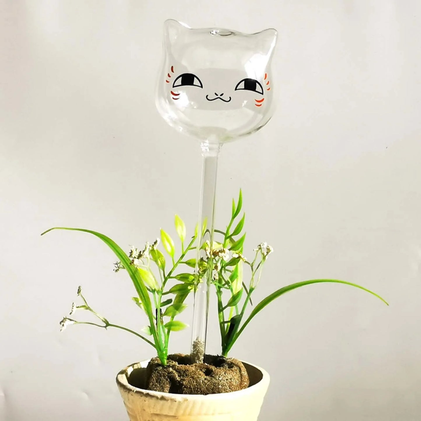 Automatic Plant Watering Bulbs Cat Shaped Self Watering Globes Devices Clear Glass Plant Water Bulbs Plant Self Watering System