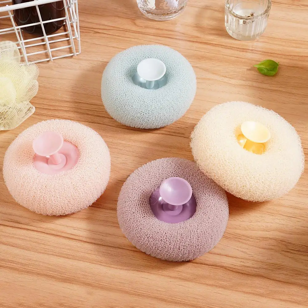 Round Sunflower Shower Ball Super Soft Massage Bath Ball with Suction Cup Brush Bath Towel Mud Sponge Bathroom Accessories