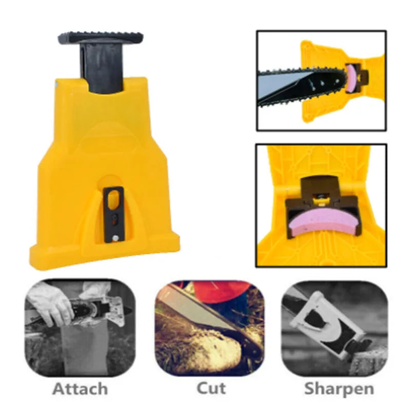 Portable Chainsaw Teeth Sharpener Portable Sharpen Chain Saw Bar-Mount Fast Grinding Sharpening Chainsaw Chain Woodworking Tools