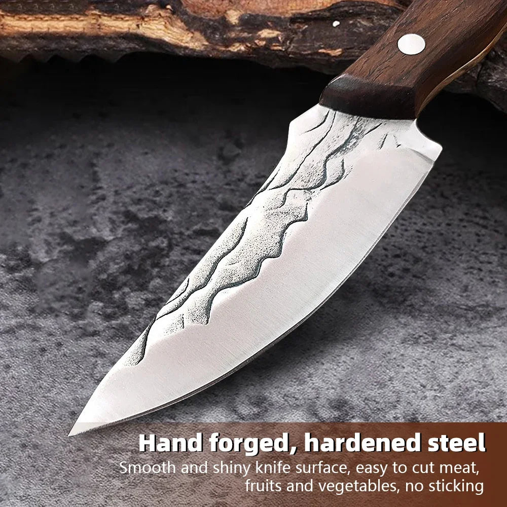 Hand Forged Stainless Steel Kitchen Knives Sharp Boning Knife Fruit Paring Utility Chef Slicing Bread Knife Kitchen Accessories